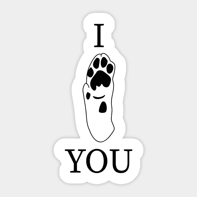 I LOVE YOU DOG Sticker by generalniko